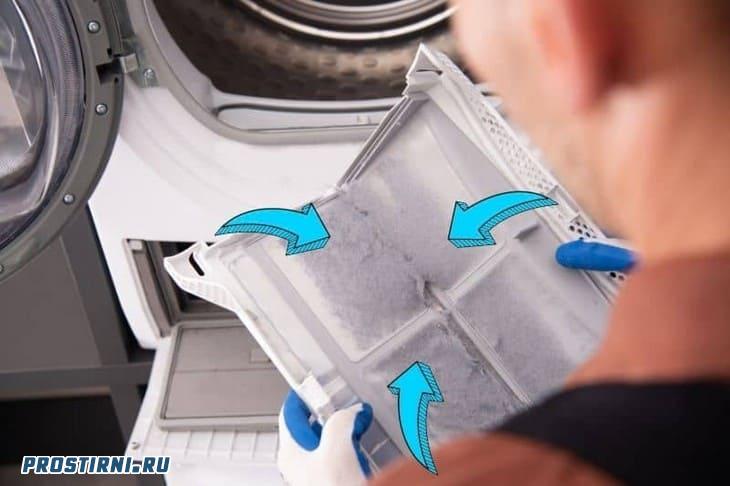Грязный фильтр стиральной машины