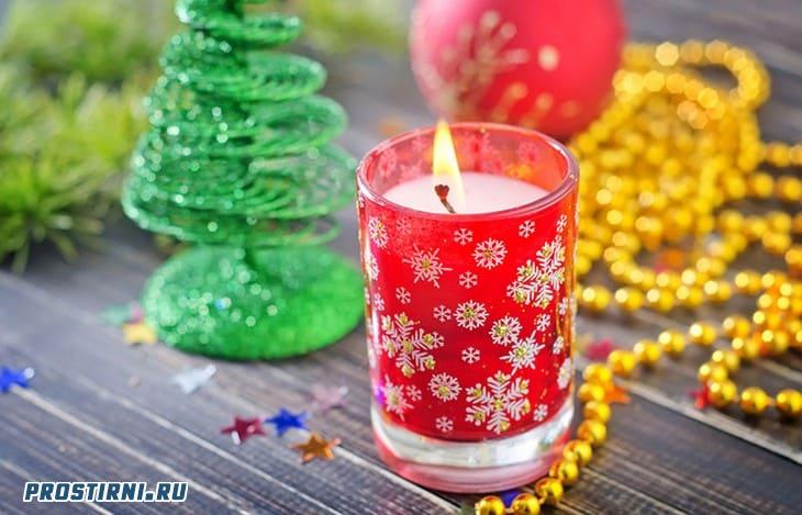 рождественские ароматические свечи